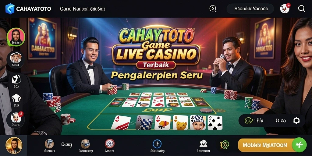 Gameplay menegangkan CAHAYATOTO dengan dealer langsung yang profesional.