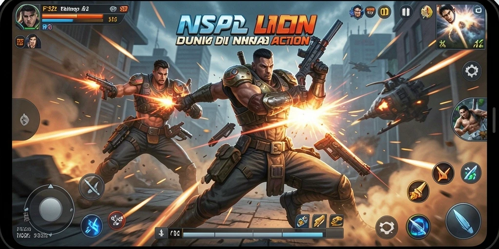 Screenshot F32 menampilkan aksi seru saat pertempuran.