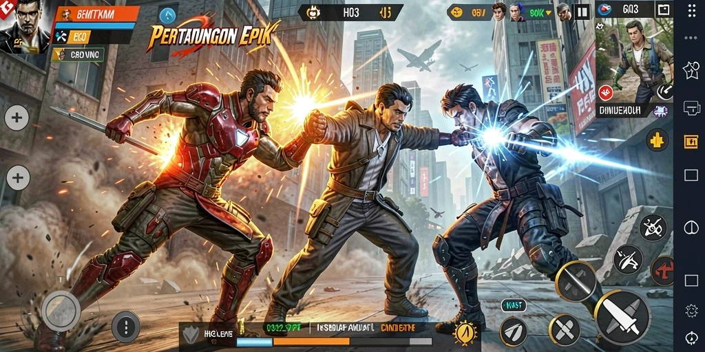 Tampilan gameplay H03 yang intens dan penuh aksi.