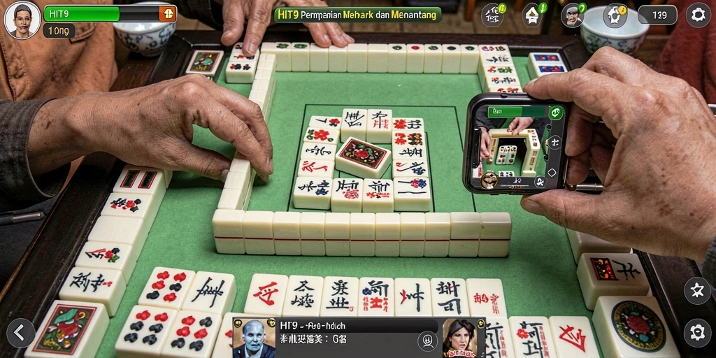Gameplay HIT9 yang menarik dengan desain ubin mahjong yang indah.