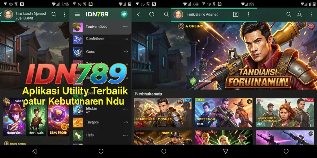 Tampilan antarmuka pengguna IDN789 yang intuitif dan modern.