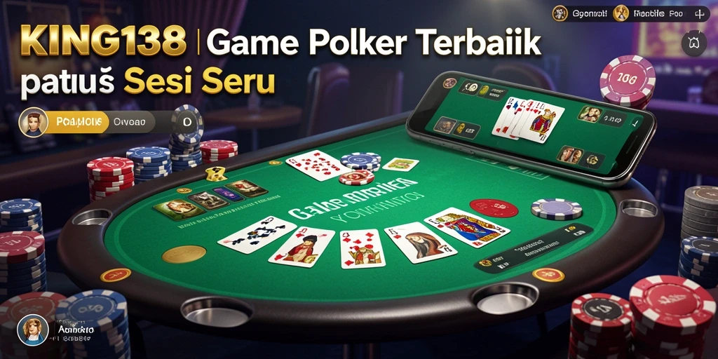Tampilan gameplay Poker yang mendebarkan di KING138.