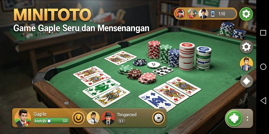 Screenshot gameplay Gaple seru dalam MINITOTO.