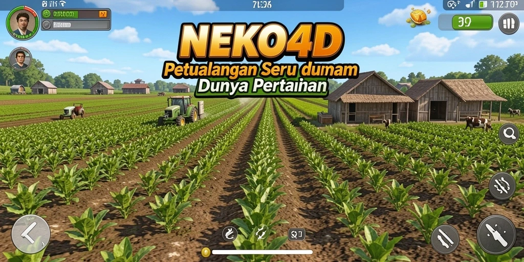 Tampilan menarik dari gameplay pertanian NEKO4D.