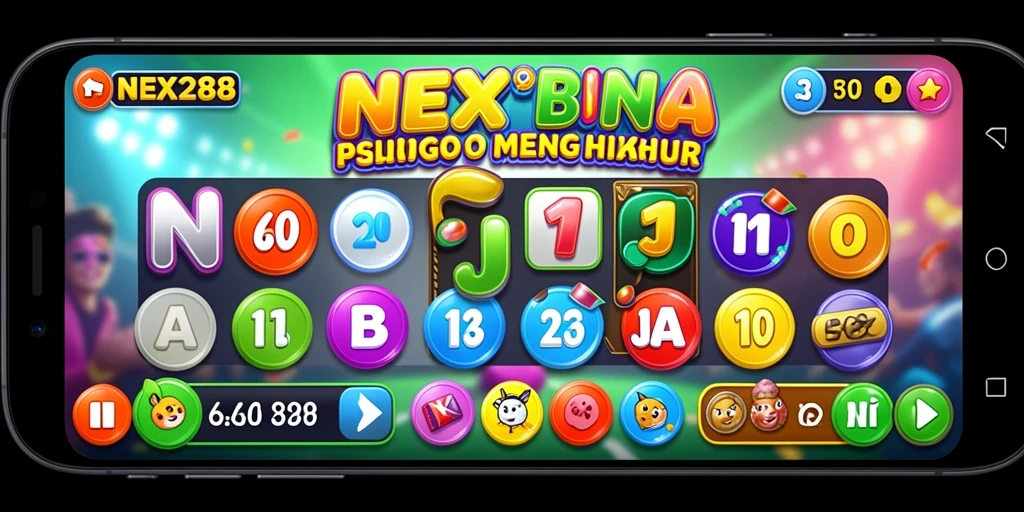 Tampilan gameplay NEX288 dengan suasana bingo yang seru.
