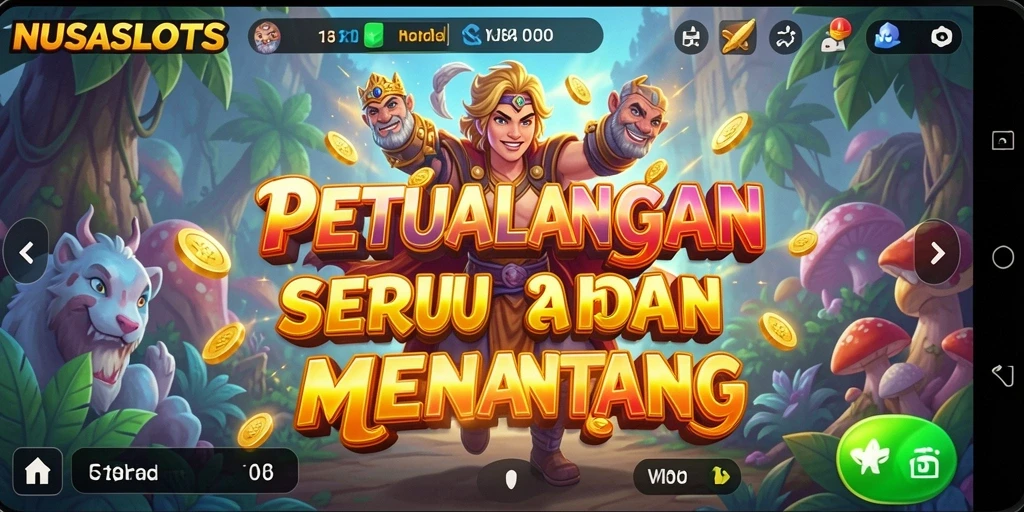 Tampilan gameplay petualangan yang seru dan mendebarkan.