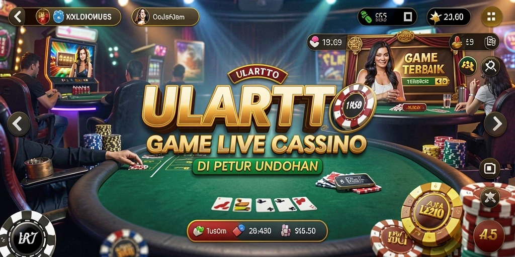 Tampilan gameplay langsung ULARTOTO dengan dealer profesional.